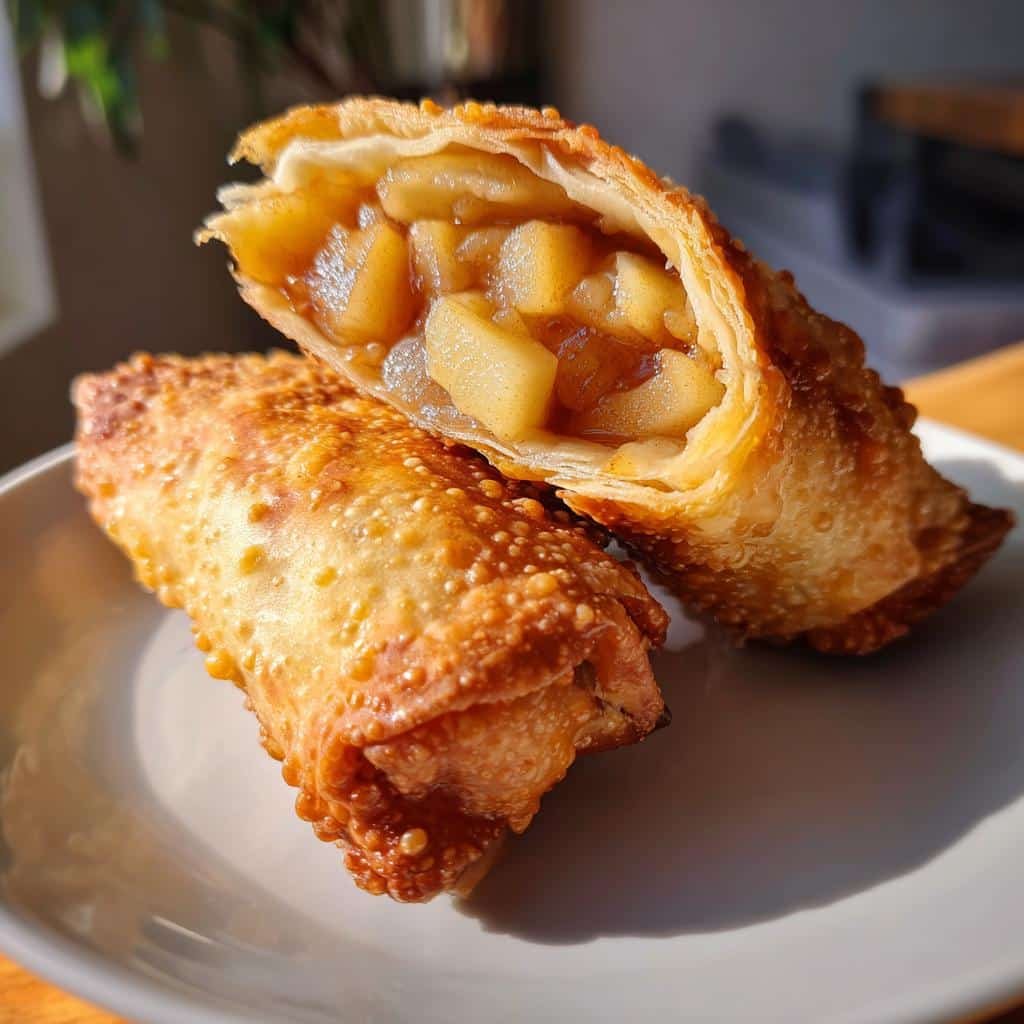 air fryer apple pie egg rolls