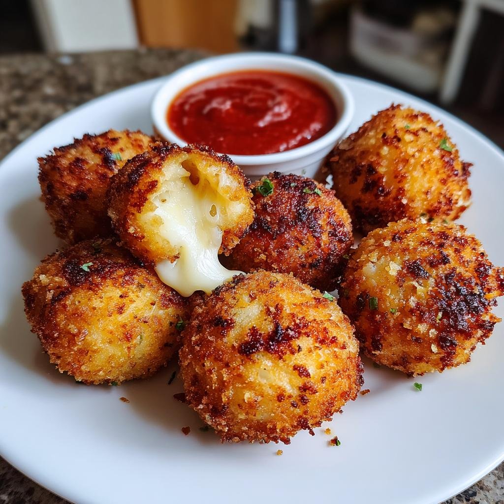 air fryer arancini risotto balls - detail 1