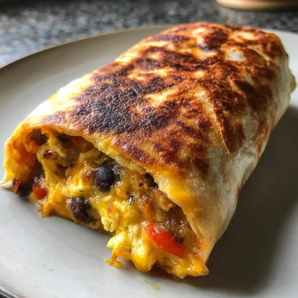 air fryer breakfast burrito crispy - detail 1