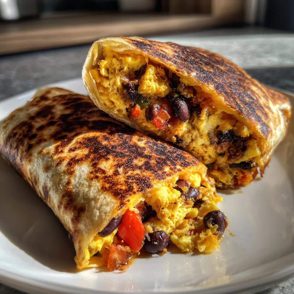 air fryer breakfast burrito crispy