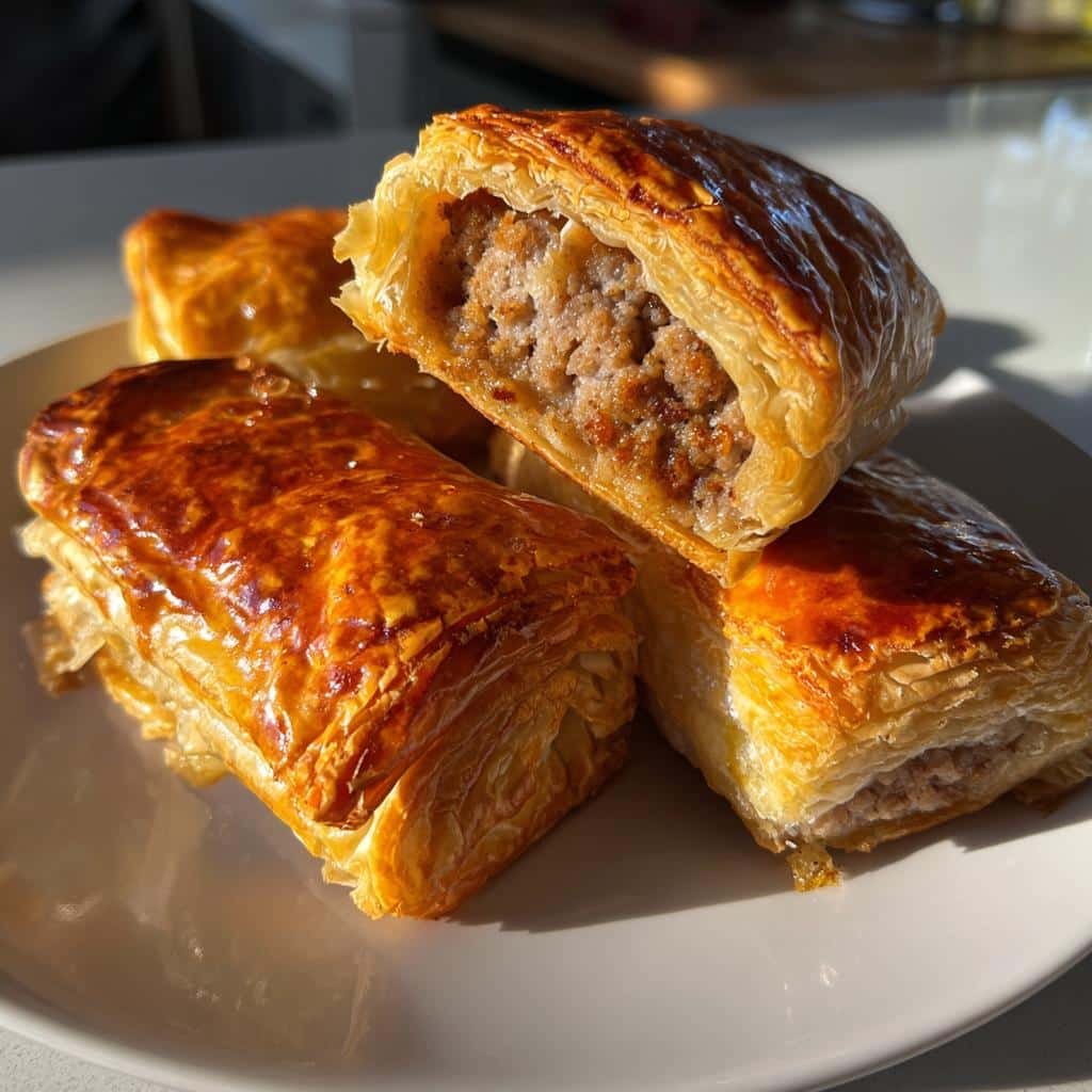 air fryer breakfast sausage rolls