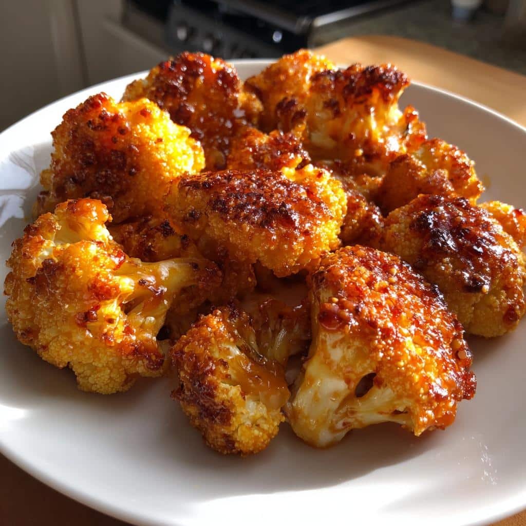 air fryer cauliflower buffalo bites