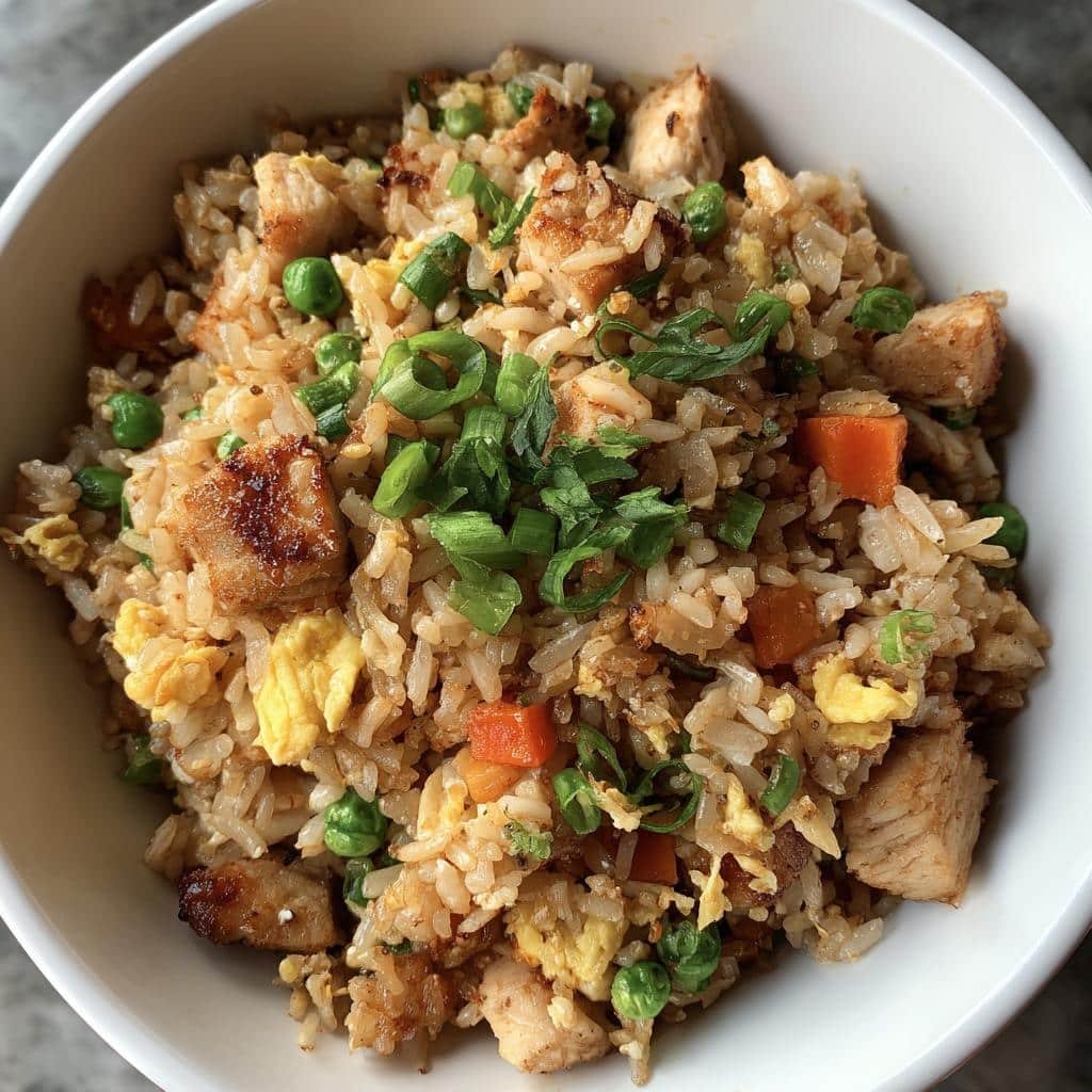 air fryer chicken fried rice recipe - detail 1