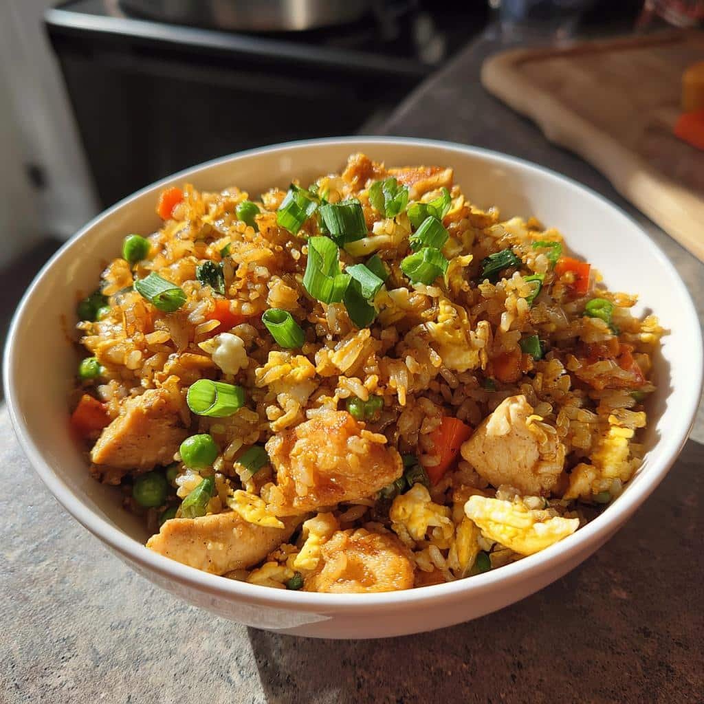 air fryer chicken fried rice recipe