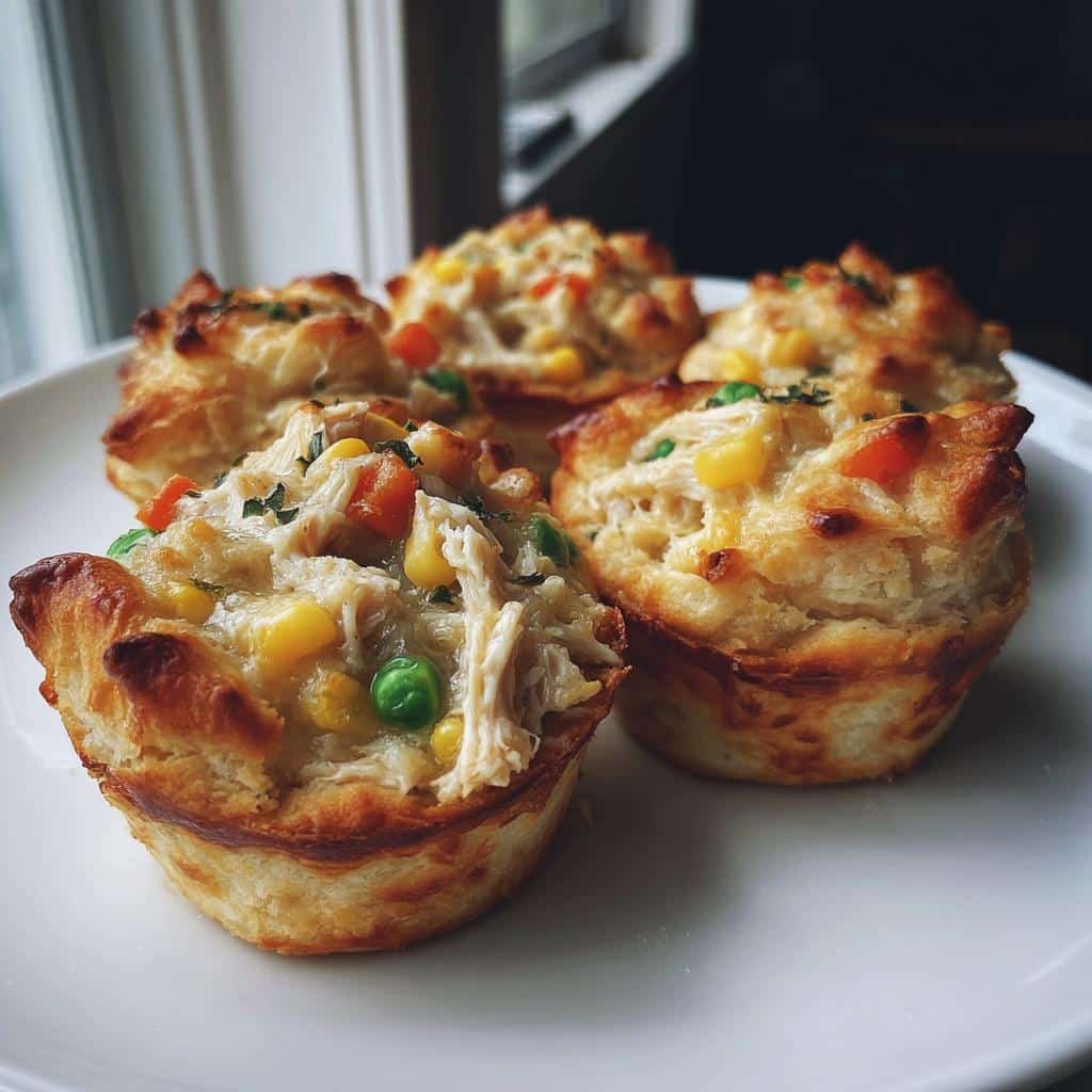 air fryer chicken pot pie cups - detail 1
