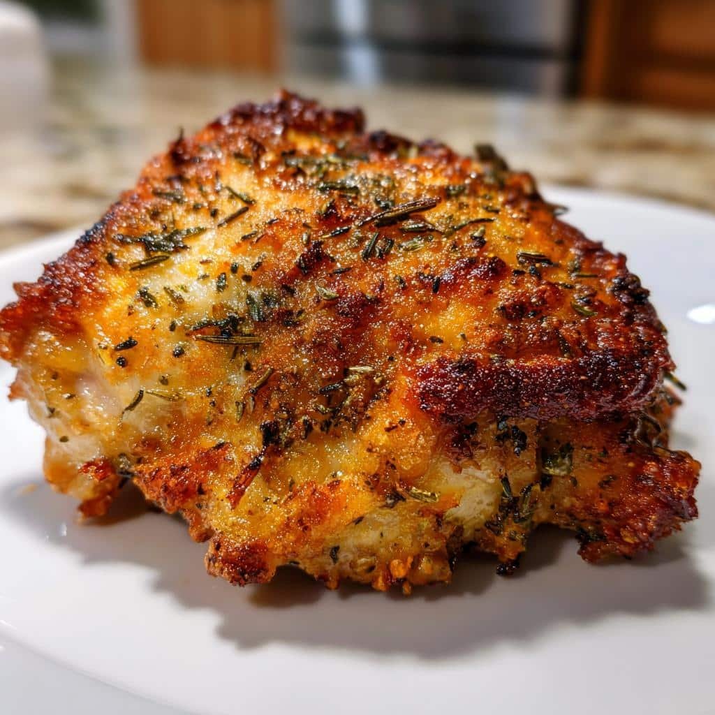 air fryer chicken thighs herb crusted