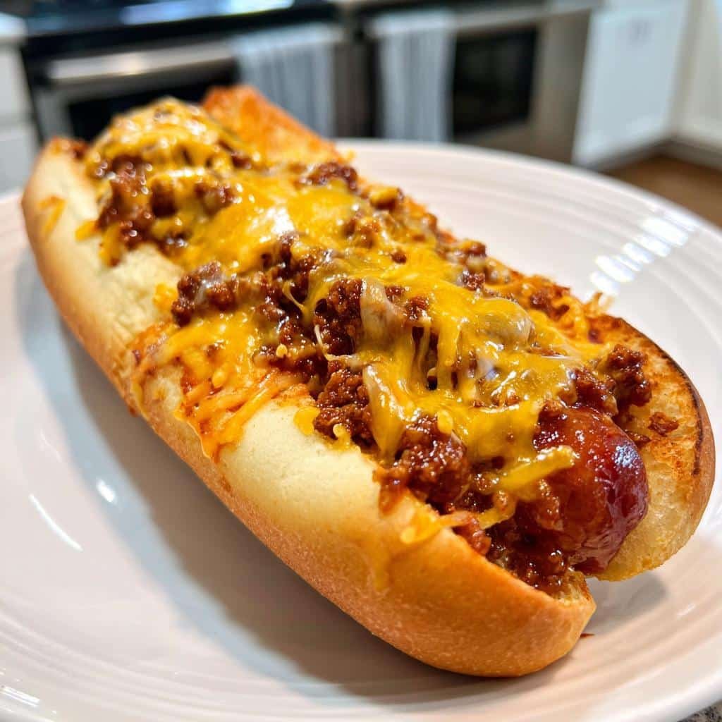 air fryer chili cheese dogs