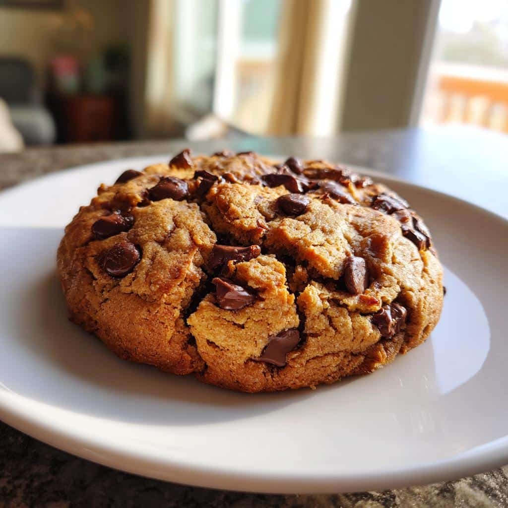 air fryer chocolate chip cookie for one - detail 1