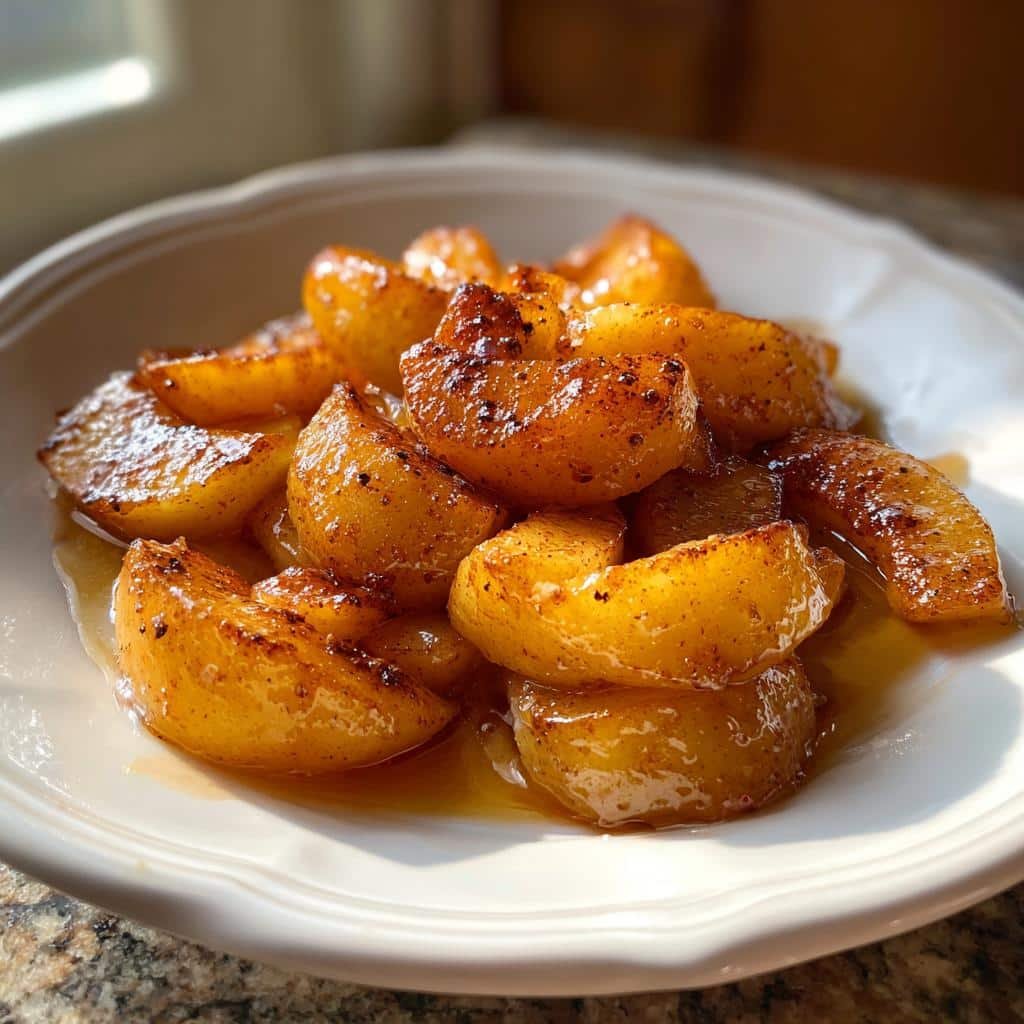 air fryer cinnamon apples - detail 1