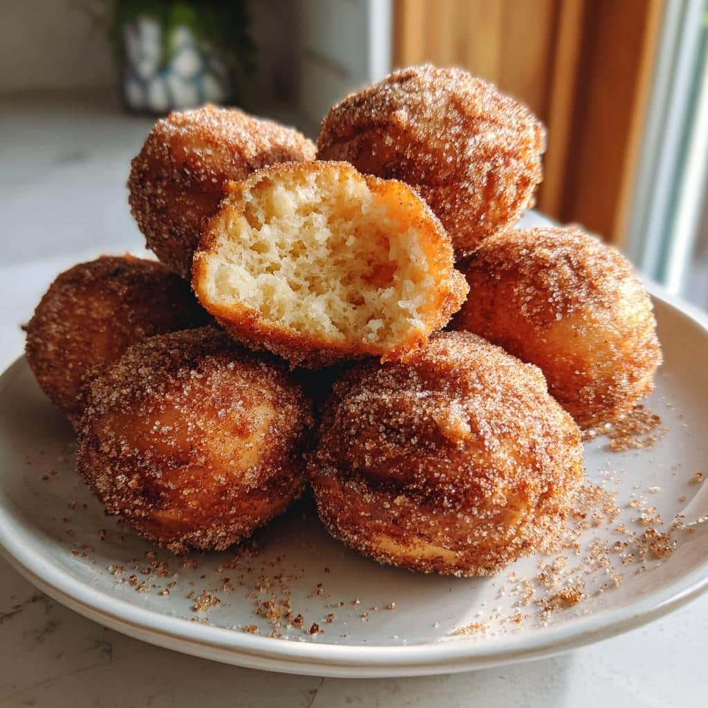 air fryer cinnamon sugar donut holes recipe - detail 1