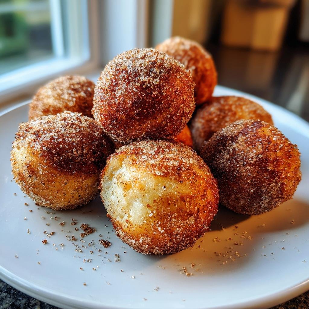 air fryer cinnamon sugar donut holes recipe