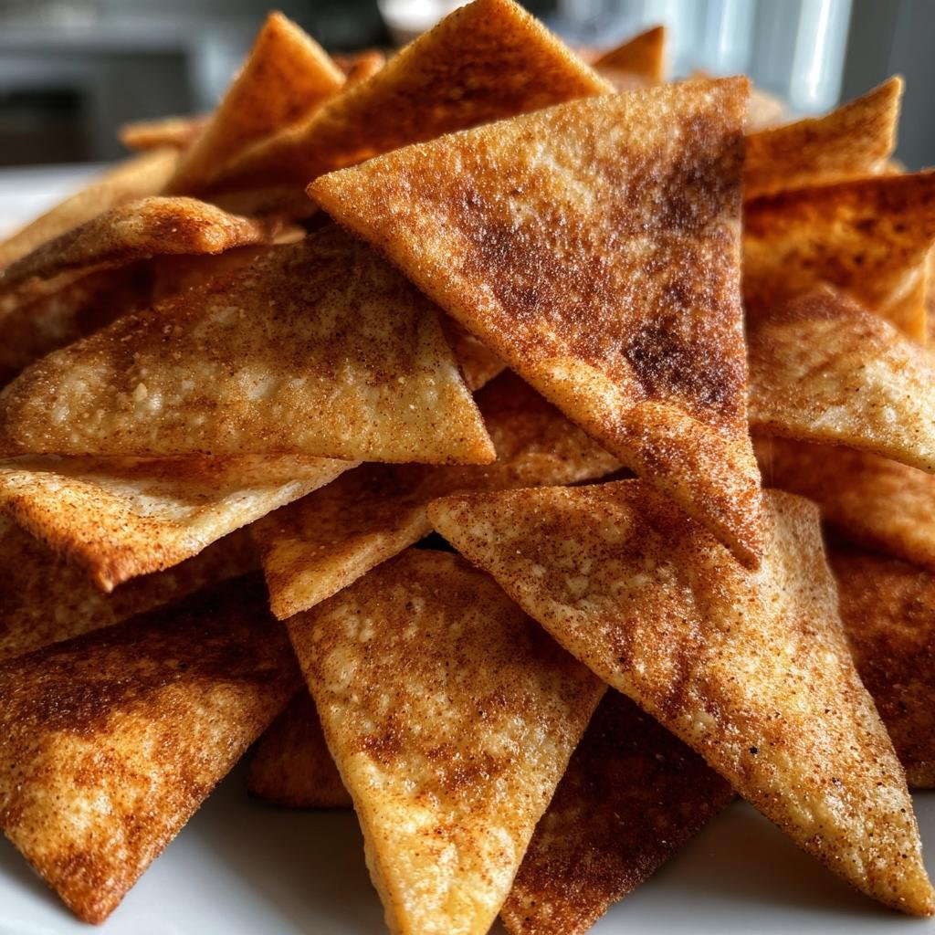 air fryer cinnamon tortilla chips - detail 1