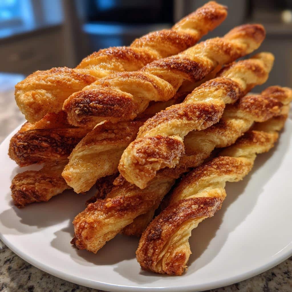 air fryer cinnamon twists - detail 1