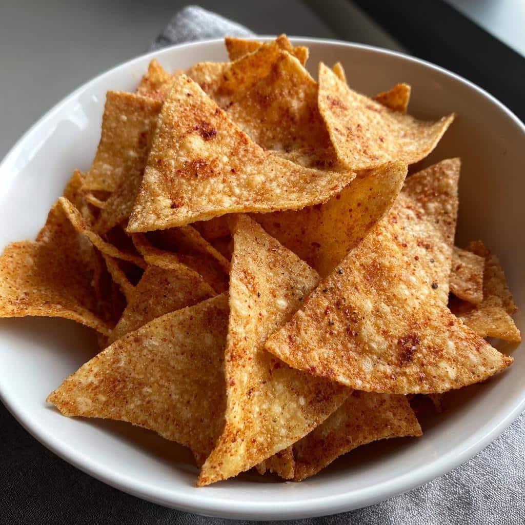 air fryer corn tortilla chips recipe - detail 1