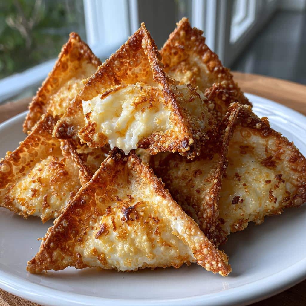 air fryer crab rangoon crispy - detail 1
