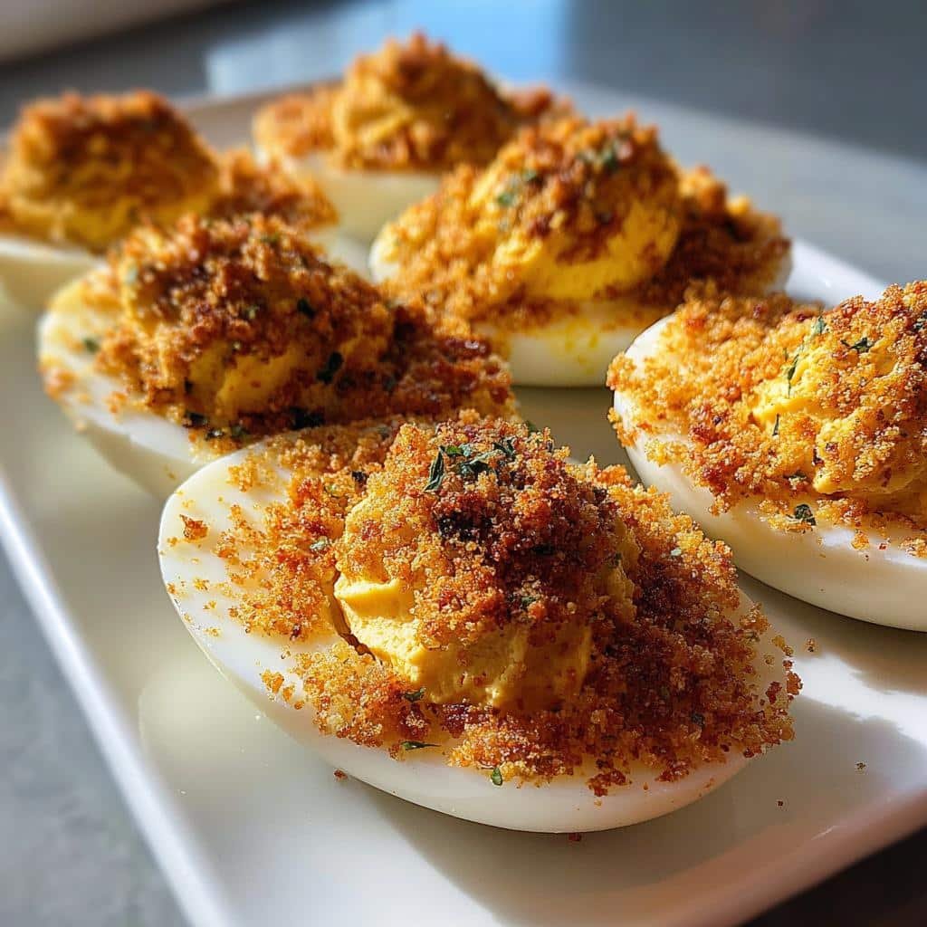 air fryer deviled eggs crispy - detail 1