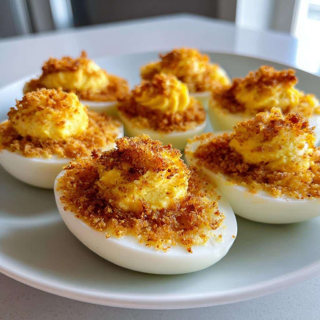 air fryer deviled eggs crispy