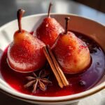 air fryer mulled wine poached pears