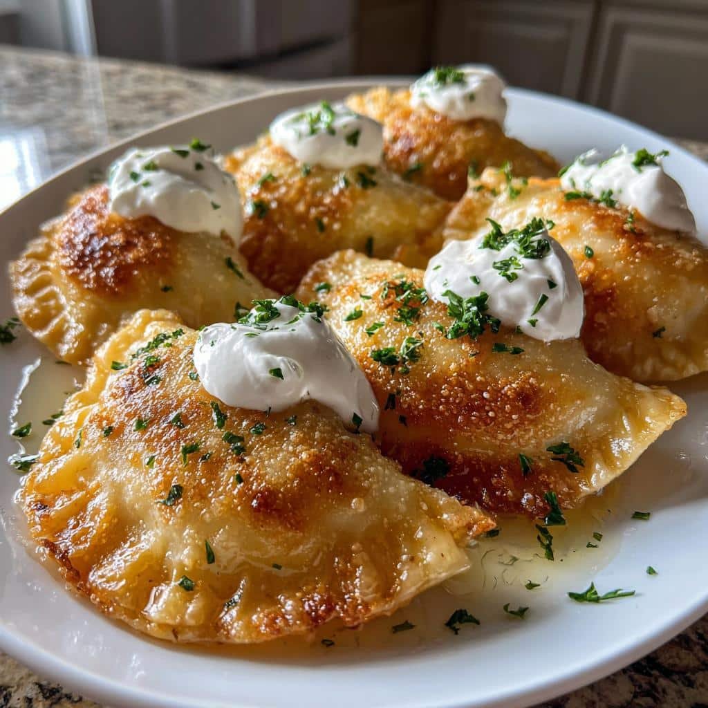 air fryer pierogi crispy - detail 1