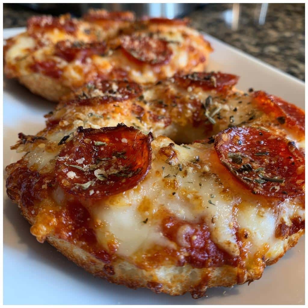 air fryer pizza bagels mini - detail 1