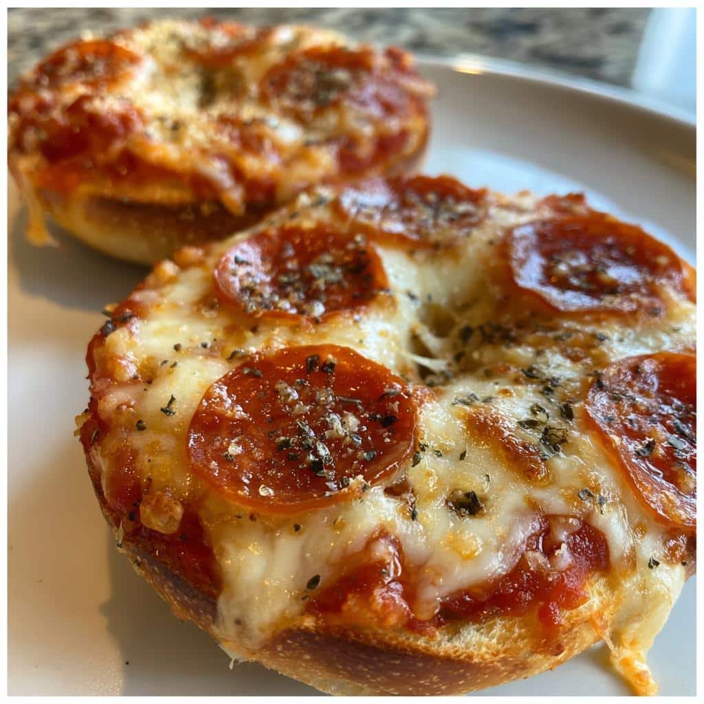 air fryer pizza bagels mini
