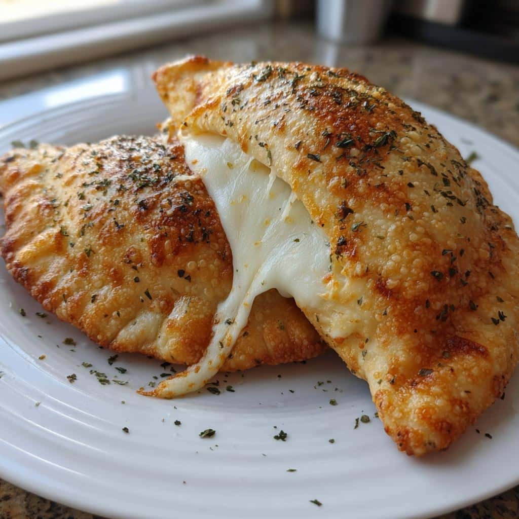 air fryer pizza pockets cheese - detail 1