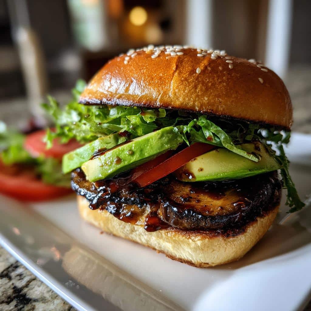 air fryer portobello mushroom burgers