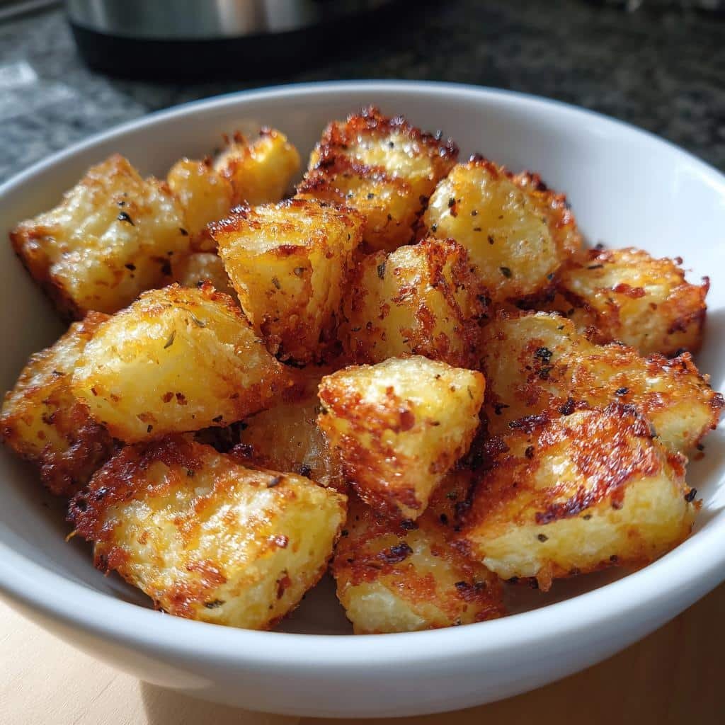air fryer roasted potatoes - detail 1