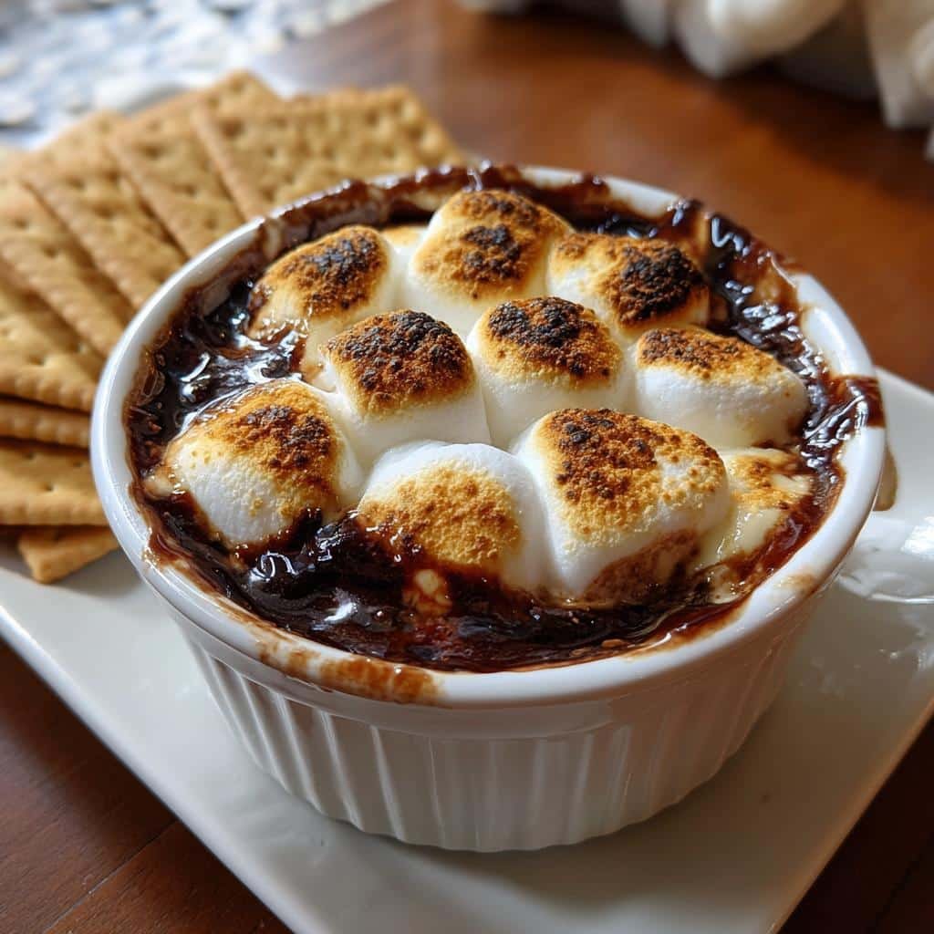 air fryer s'mores dip - detail 1