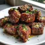 air fryer steak bites garlic butter
