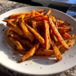 air fryer sweet potato fries seasoned