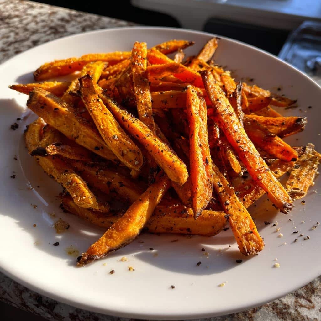 air fryer sweet potato fries seasoned