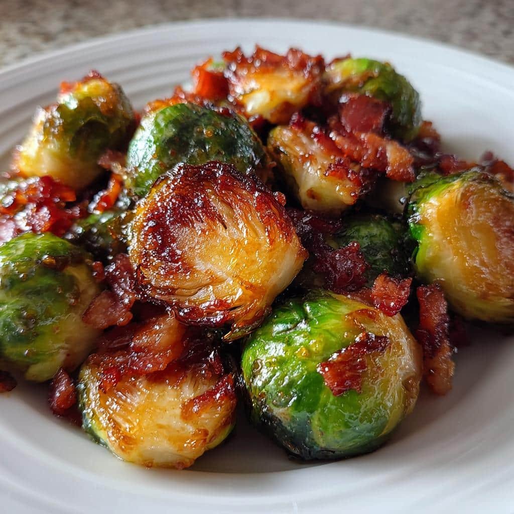 brussel sprout recipes with bacon maple air fryer - detail 1
