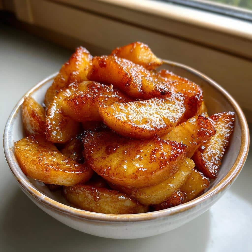 cinnamon apples air fryer - detail 1