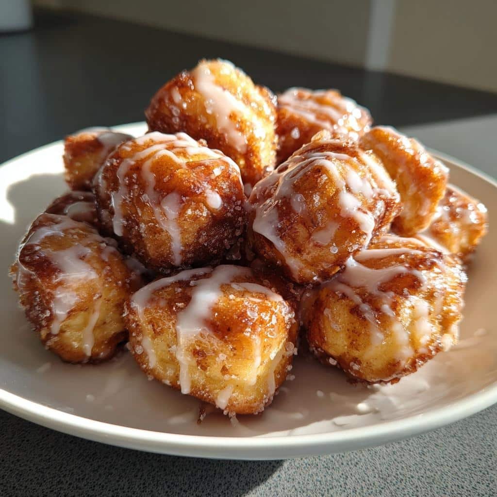 cinnamon roll bites air fryer - detail 1