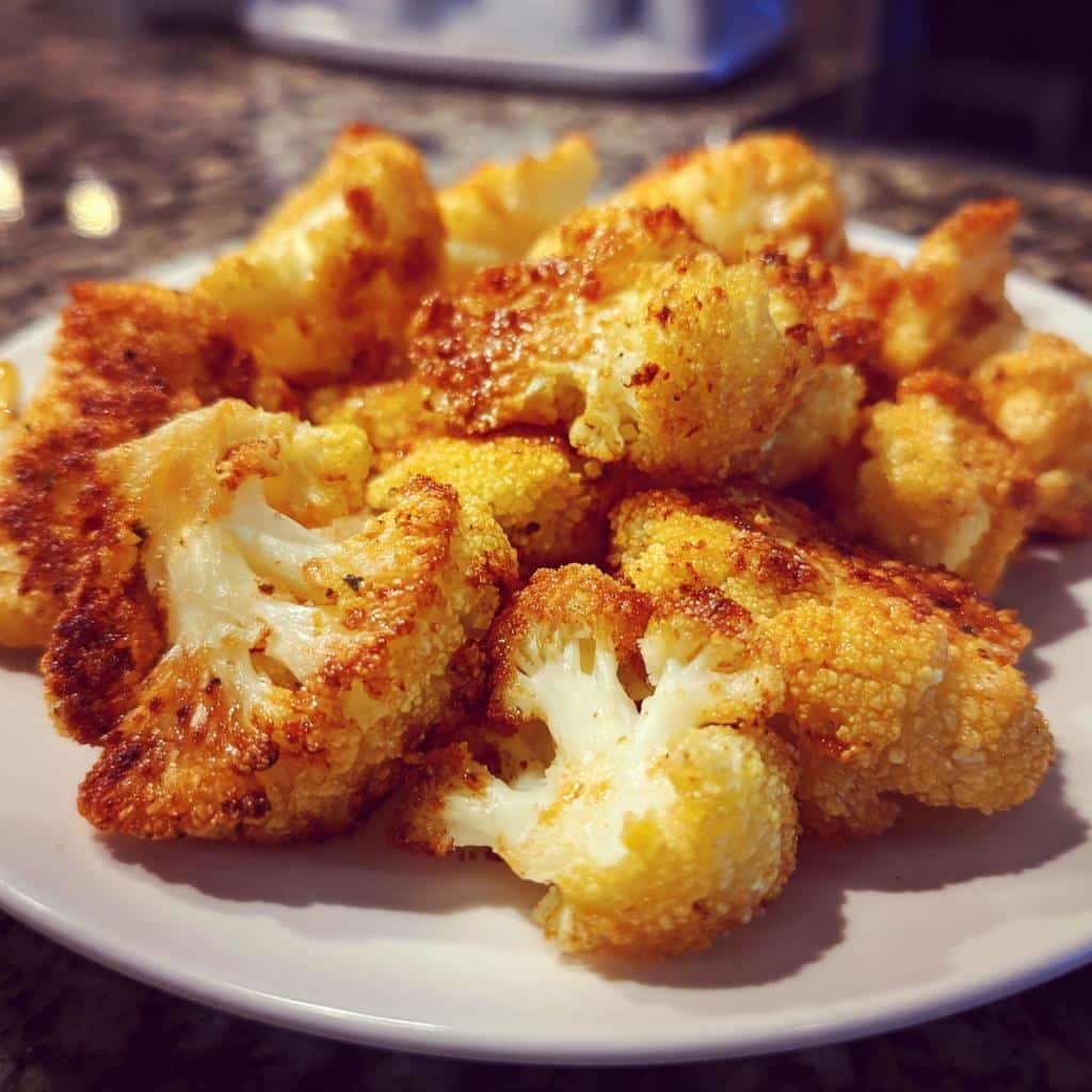 crispy cauliflower bites air fryer - detail 1