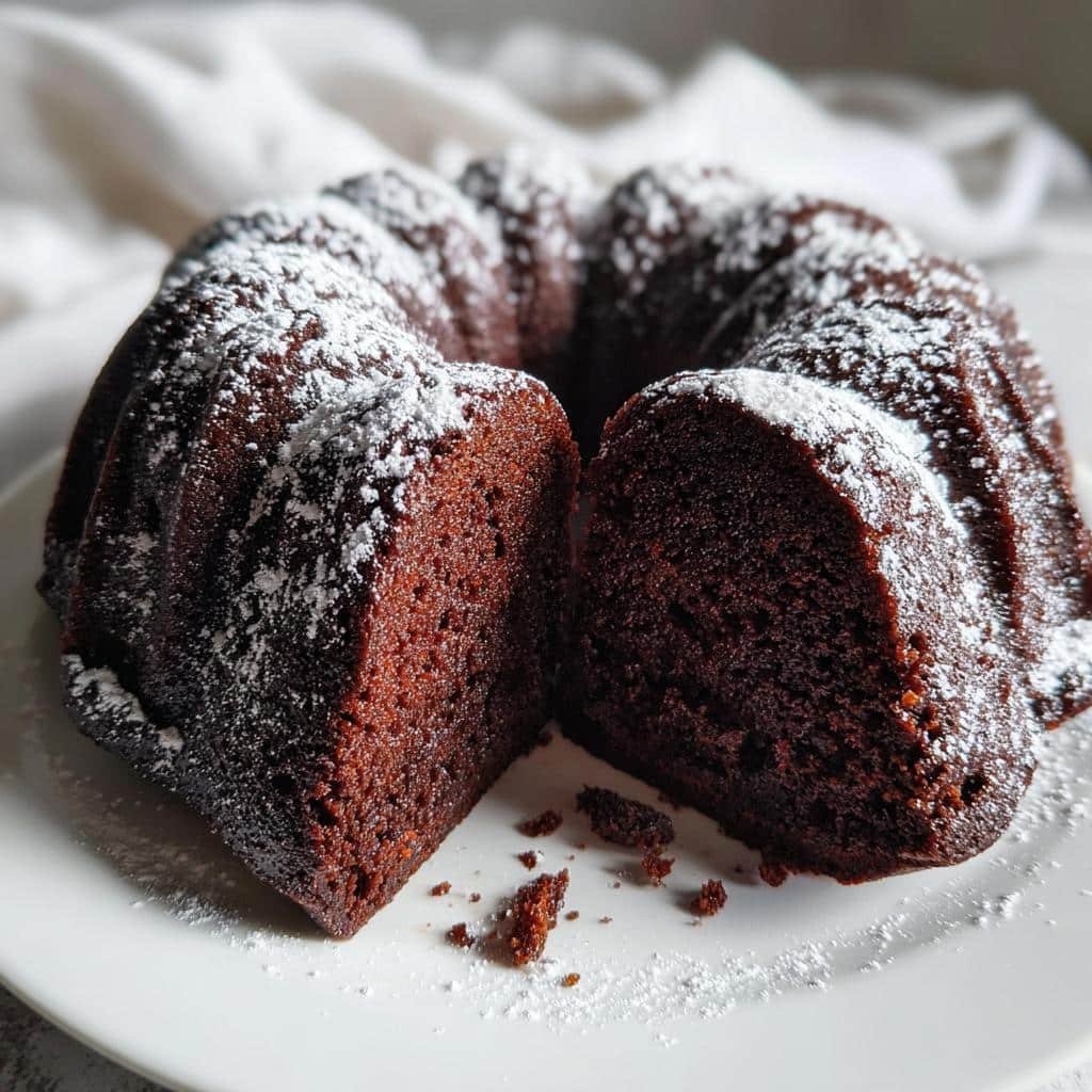 2-Ingredient Air Fryer Chocolate Bundt Cake