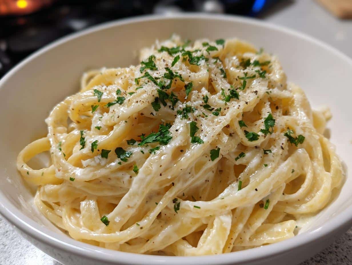 Air Fryer Alfredo Pasta - detail 1