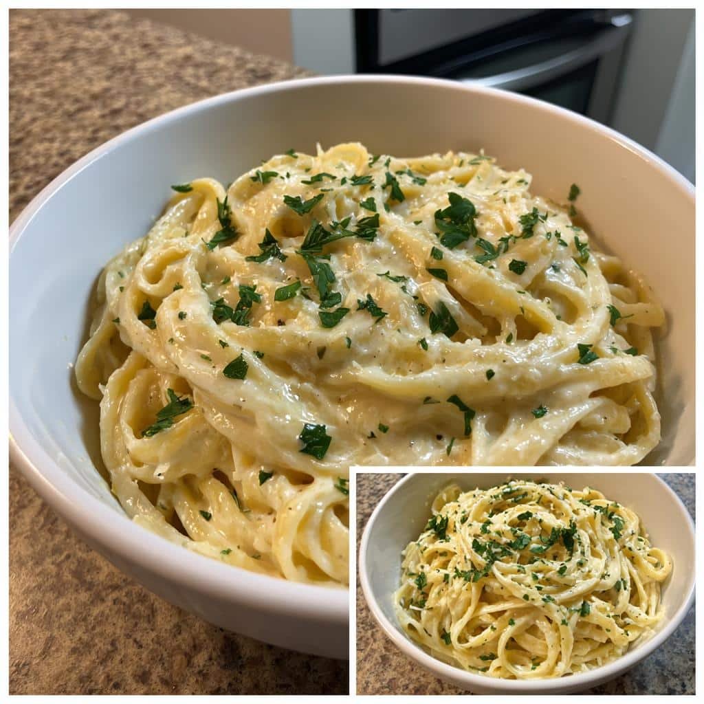 Air Fryer Alfredo Pasta