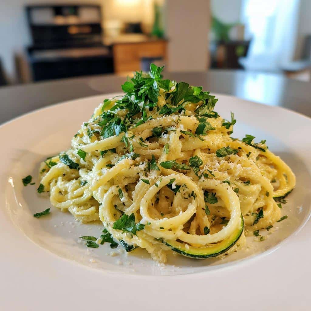 Air Fryer Alfredo Zucchini Noodles - detail 1