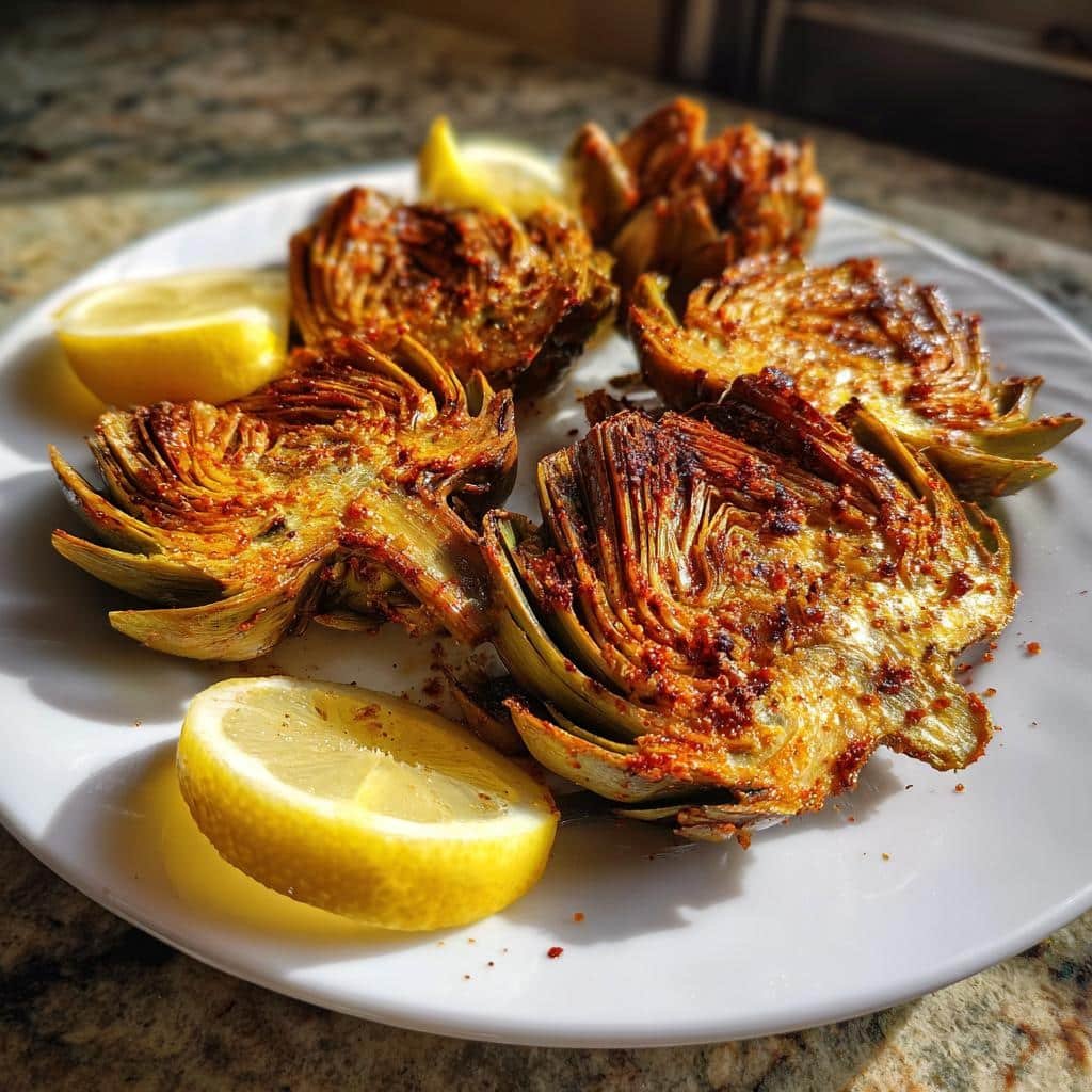 Air Fryer Artichokes - detail 1