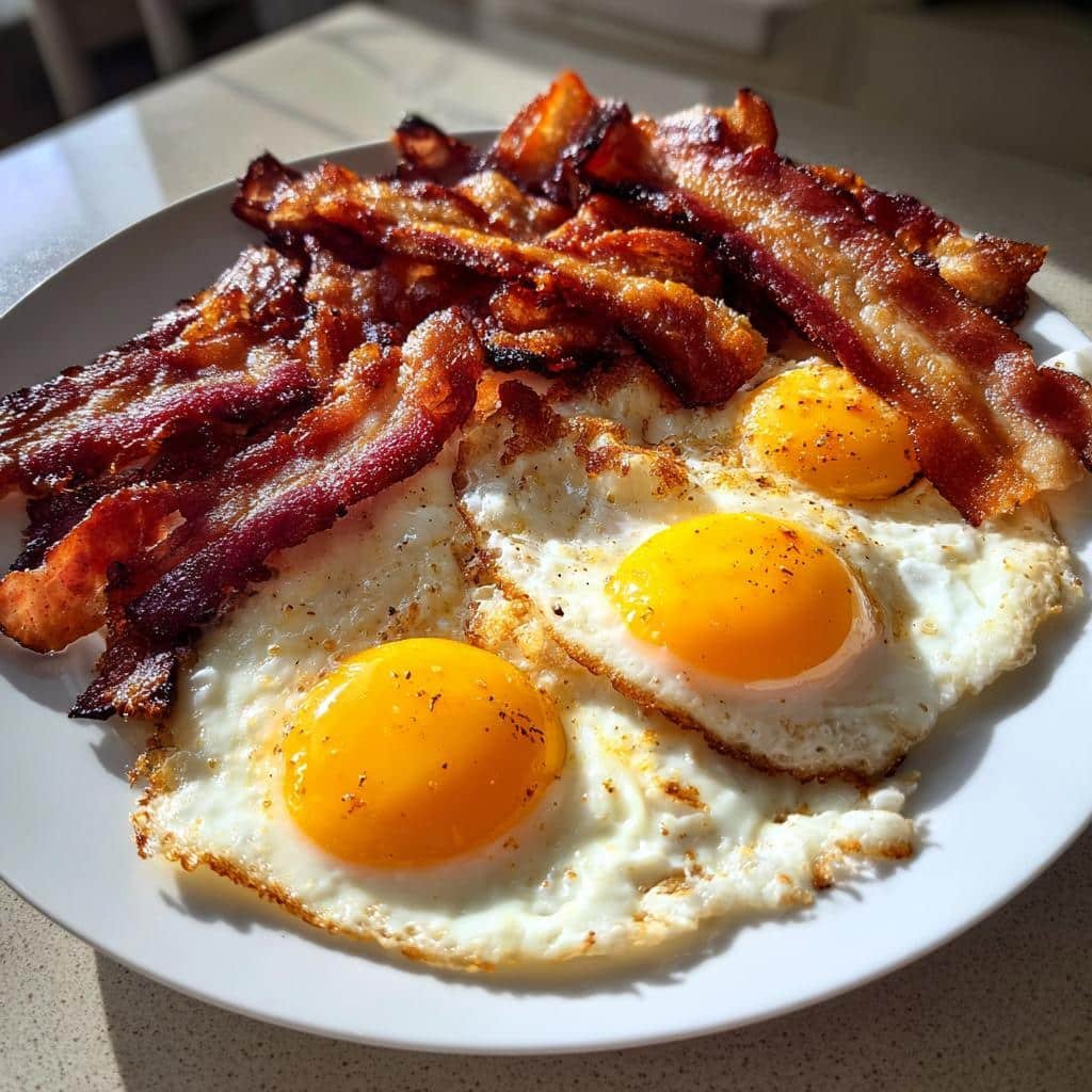 Air Fryer Bacon and Eggs - detail 1