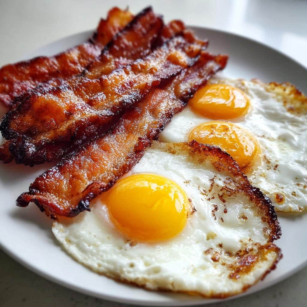 Air Fryer Bacon and Eggs