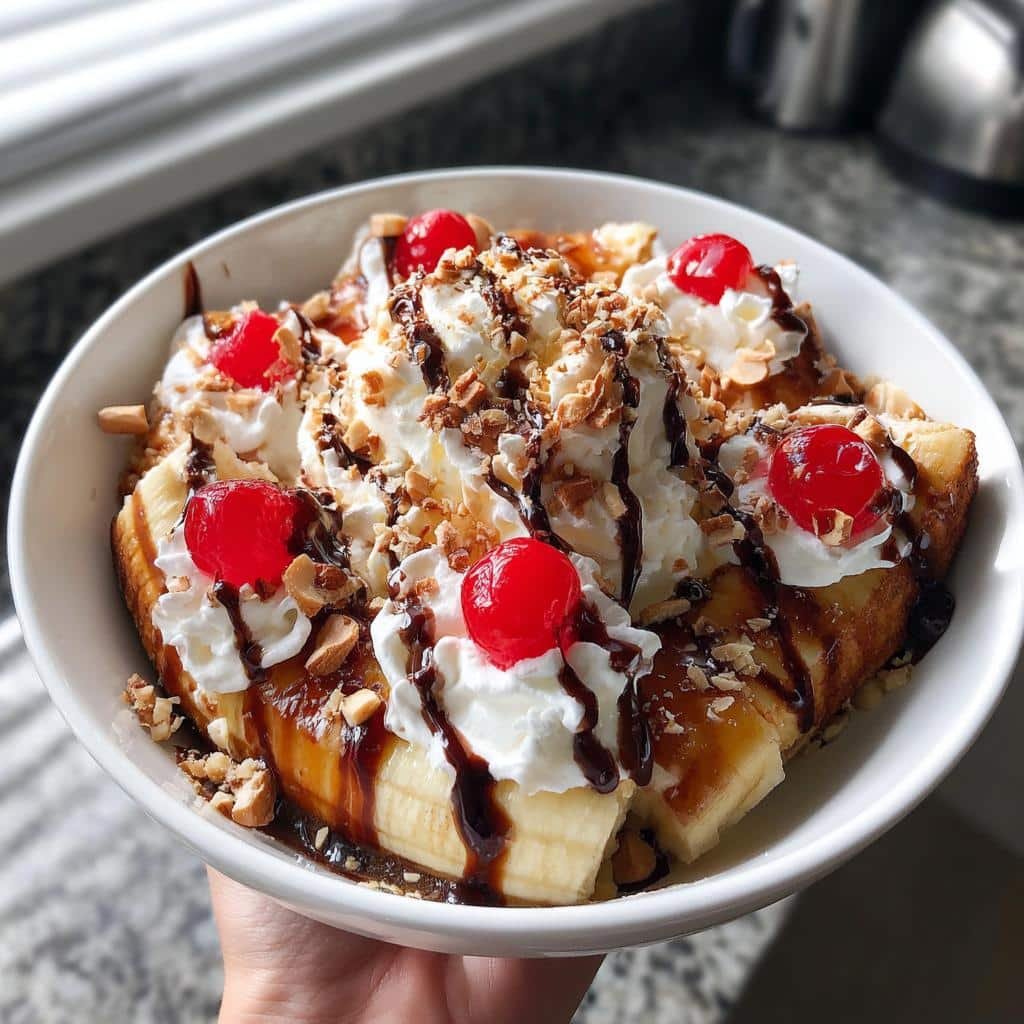 Air Fryer Banana Split Bowls