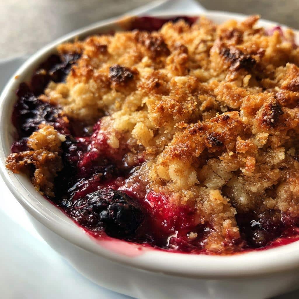 Air Fryer Berry Crumble