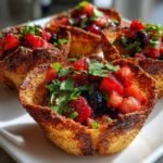 Air Fryer Berry Salsa Cups