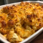 Air Fryer Buffalo Cauliflower Mac Casserole