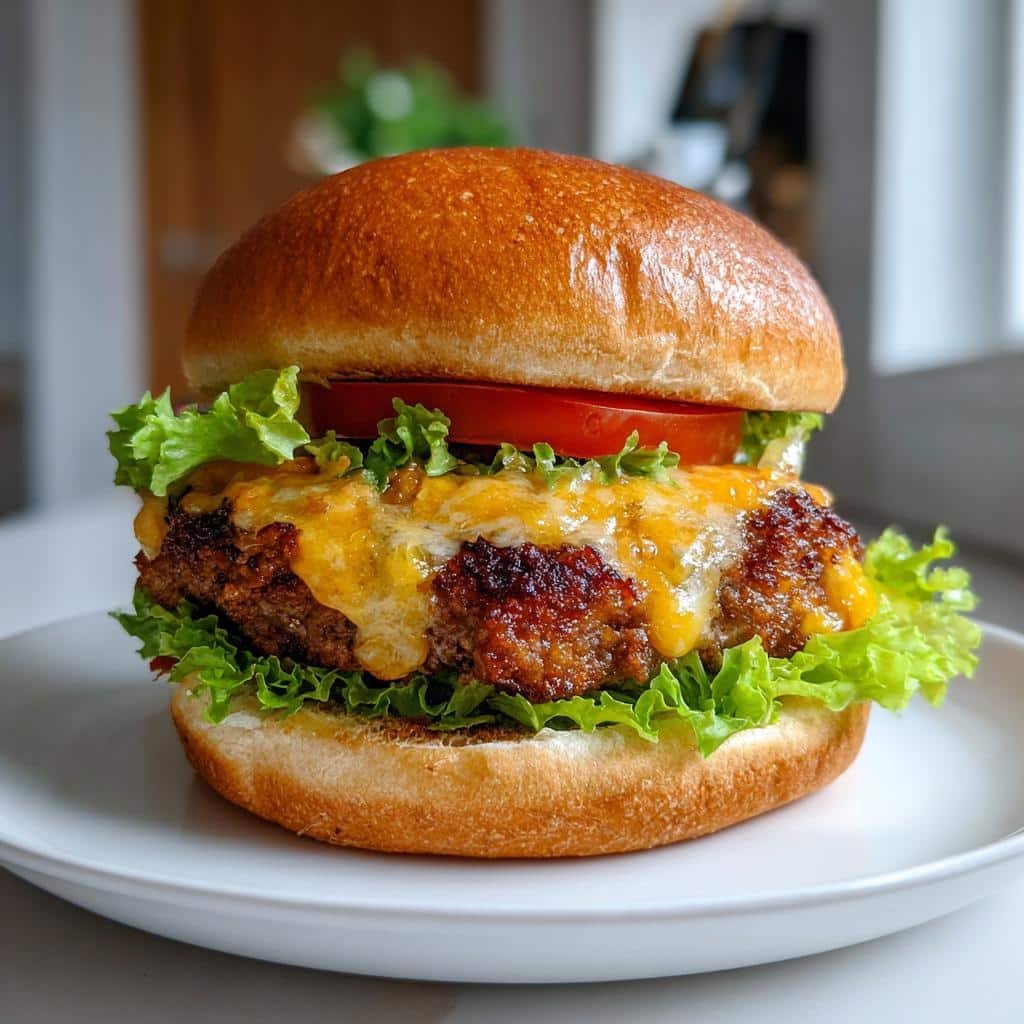 Air Fryer Burgers - detail 1