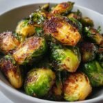 Air Fryer Caramelized Brussels Sprouts