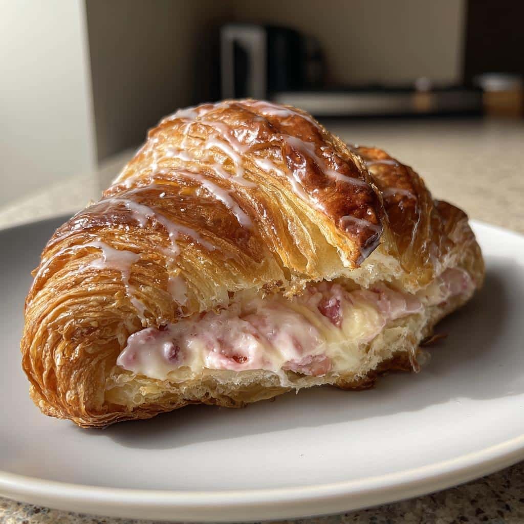Air Fryer Cherry Cream Cheese Croissants